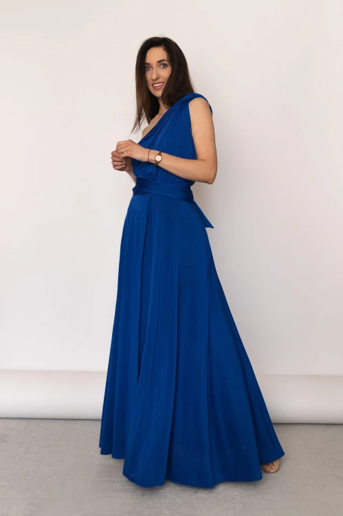 Asturia - długa sukienka z wiązaną górą chabrowa (2).jpg