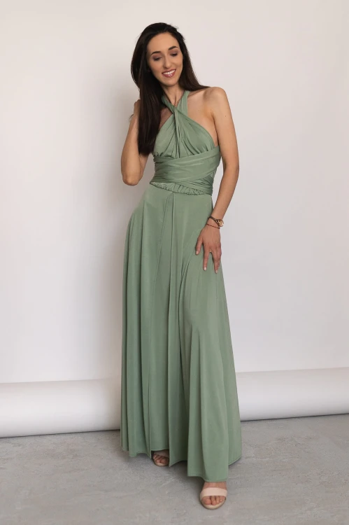 Asturia - długa sukienka z wiązaną górą pistacjowa (4).jpg