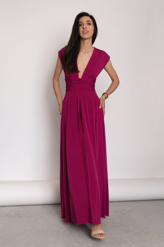 Asturia - długa sukienka z wiązaną górą malinowa (2).jpg