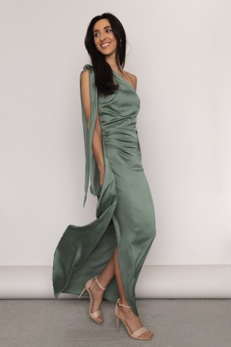 Almada - satynowa sukienka z rozcięciem na nodze pistacjowa (1).jpg