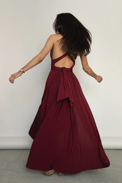 Asturia - długa sukienka z wiązaną górą bordowa (3).jpg