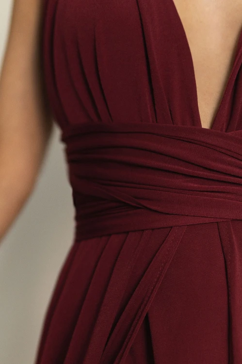 Asturia - długa sukienka z wiązaną górą bordowa (10).jpg