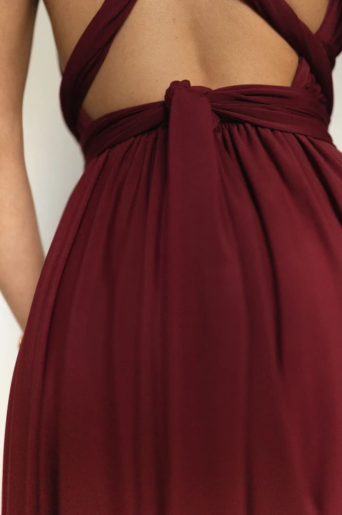 Asturia - długa sukienka z wiązaną górą bordowa (15).jpg