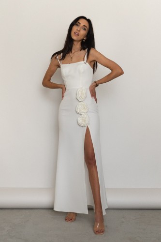 Paris - sukienka maxi na ramiączkach z różami ecru (1).jpg