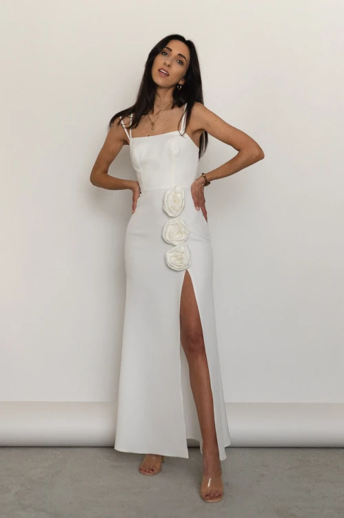 Paris - sukienka maxi na ramiączkach z różami ecru (1).jpg