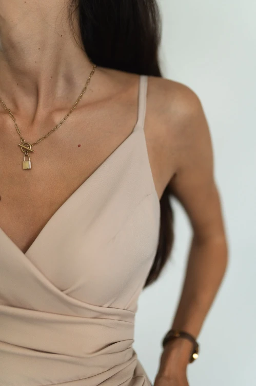 Oreja - sukienka maxi na ramiączkach beżowa - 6.jpg