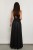 Taormina - błyszcząca sukienka maxi z wiązaniem na plecach czarna - 5.jpg