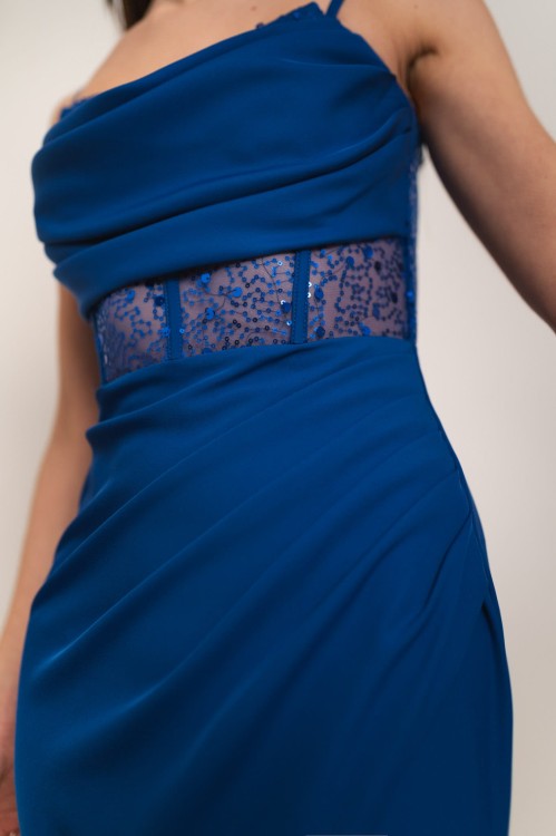 Kordoba - sukienka maxi z ozdobnym gorsetem z cekinami chabrowa - 7.jpg