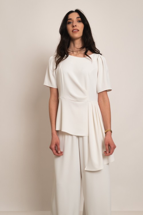 Astros - elegancki komplet z szerokimi spodniam biały - 2.jpg