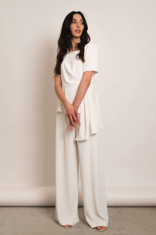 Astros - elegancki komplet z szerokimi spodniam biały - 4.jpg