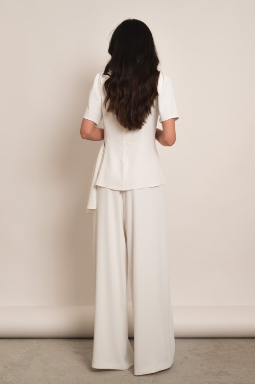 Astros - elegancki komplet z szerokimi spodniam biały - 5.jpg