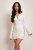 Arandis - drapowana sukienka mini z dzwonkowymi rękawami ecru - 1.jpg