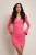 Arandis - drapowana sukienka mini z dzwonkowymi rękawami różowa - 1.jpg