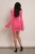 Arandis - drapowana sukienka mini z dzwonkowymi rękawami różowa - 7.jpg