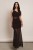 Melisia - sukienka maxi z asymetryczną górą i transparentną siateczką brązowa - 5.jpg