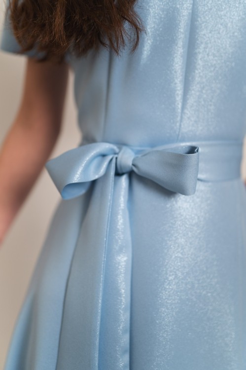 Tropea - błyszcząca sukienka maxi z różami błękitna - 6.jpg