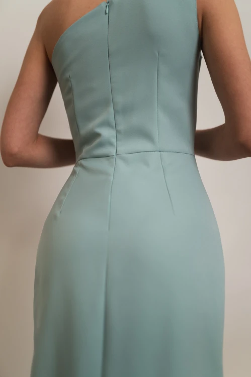 Liwadia - asymetryczna sukienka maxi z kwiatem miętowa - 11.jpg