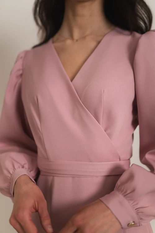 Nea - kopertowa sukienka na długi rękaw dusty rose - 6.jpg