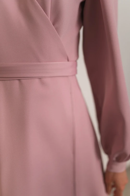 Nea - kopertowa sukienka na długi rękaw dusty rose - 9.jpg