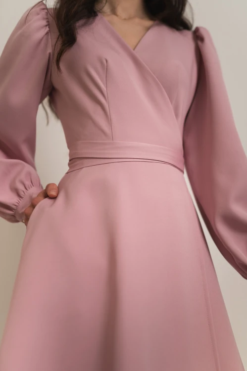 Nea - kopertowa sukienka na długi rękaw dusty rose - 10.jpg