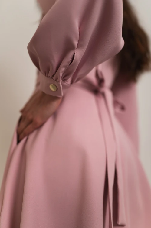 Nea - kopertowa sukienka na długi rękaw dusty rose - 16.jpg