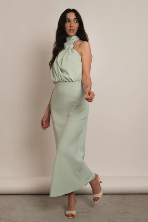 Perama - sukienka maxi z zabudowanym dekoltem w kolorze szałwiowym - 4.jpg