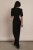 Iraklio - kombinezon z rozszerzanymi spodniami na krótki rękaw czarny - 5.jpg