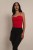 Ejo - bawełniany dopasowany elegancki top na ramiączkach czerwony - 2.jpg