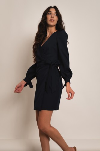 Siana - elegancka kopertowa sukienka granatowa - 1.jpg